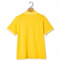 Men's Cotton Polo Shirt Golf Shirt Work Casual Lapel Ribbed Polo Collar Short Sleeve Basic Modern Color Block Eagle Patchwork Buttons Spring & Summer Regular Fit Yellow Burgundy Navy Blue Grey Cotton