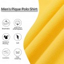 Men's Cotton Polo Shirt Golf Shirt Work Casual Lapel Ribbed Polo Collar Short Sleeve Basic Modern Color Block Eagle Patchwork Buttons Spring & Summer Regular Fit Yellow Burgundy Navy Blue Grey Cotton