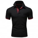 Men's Golf Shirt Polo Casual Sports Classic Short Sleeve Basic Casual Solid Color Plain Button Front Summer Spring Regular Fit Apple Green Light Pink Golden yellow Lake blue Yellow and Navy Black