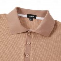 Men's Polo Shirt Waffle Polo Shirt Casual Holiday Lapel Ribbed Polo Collar Short Sleeve Fashion Basic Plain Button Soft Summer Spring Regular Fit White Yellow Burgundy Green Khaki Gray Polo Shirt