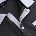 Men's Button Up Polos Cotton Polo Shirt Casual Holiday Lapel Ribbed Polo Collar Short Sleeve Fashion Basic Plain Classic Summer Regular Fit Navy Black White Burgundy Sky Blue Grey Button Up Polos