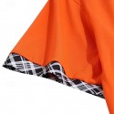Men's Cotton Blend Polo Shirt Golf Shirt Casual Holiday Lapel Short Sleeve Fashion Basic Houndstooth Plaid / Check Patchwork Pocket Summer Regular Fit Dark Grey White Sky Blue Orange Khaki Cotton