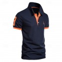 Cotton Men's Polos Giraffe Embroidery Short Sleeve Polo Shirts for Men High Quality Brand Design Polos Men Clothing