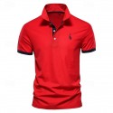 Cotton Men's Polos Giraffe Embroidery Short Sleeve Polo Shirts for Men High Quality Brand Design Polos Men Clothing
