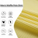 Men's Business Polo Golf Shirt Work Casual Lapel Classic Short Sleeve Basic Modern Color Block Patchwork Button Spring & Summer Regular Fit Light Yellow milk white khaki Gray Business Polo