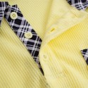 Men's Business Polo Golf Shirt Work Casual Lapel Classic Short Sleeve Basic Modern Color Block Patchwork Button Spring & Summer Regular Fit Light Yellow milk white khaki Gray Business Polo