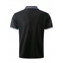 Men's Business Polo Golf Shirt Business Casual Lapel Classic Short Sleeve Color Block Buttons Summer Spring &  Fall Light Pink Dark Khaki Black White Light Green Navy Blue Business Polo