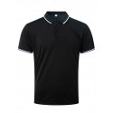 Men's Business Polo Golf Shirt Business Casual Lapel Classic Short Sleeve Color Block Buttons Summer Spring &  Fall Light Pink Dark Khaki Black White Light Green Navy Blue Business Polo