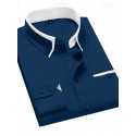 Men's Dress Shirt Button Down Shirt Collared Shirt Non Iron Shirt Plain Wedding Work White Pink Navy Blue Royal Blue Long Sleeve Collar All Seasons Clothing Apparel