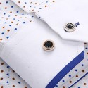 Men's Dress Shirt Button Down Shirt Collared Shirt Polka Dot Wedding Outdoor Black White Red Navy Blue Long Sleeve Turndown Summer Spring Clothing Apparel Print