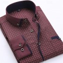 Men's Dress Shirt Button Down Shirt Collared Shirt Polka Dot Wedding Outdoor Black White Red Navy Blue Long Sleeve Turndown Summer Spring Clothing Apparel Print