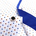 Men's Dress Shirt Button Down Shirt Collared Shirt Polka Dot Wedding Outdoor Black White Red Navy Blue Long Sleeve Turndown Summer Spring Clothing Apparel Print