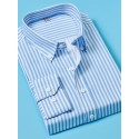 Men's Dress Shirt Striped Shirt Button Down Shirt Collared Shirt Striped Wedding Work Black White Red Navy Blue Long Sleeve Collar Clothing Apparel