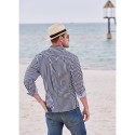 Men's Dress Shirt Striped Shirt Button Down Shirt Collared Shirt Striped Wedding Back to Office Black White Red Navy Blue Long Sleeve Clothing Apparel