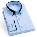 Business Formal Dress Shirt Wedding Men's  Button Down Shirt Collared Shirt Sea Blue Black White Wine Long Sleeve Graphic Prints Turndown Spring Fall  Outdoor Clothing Apparel