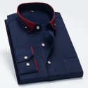 Business Formal Dress Shirt Wedding Men's  Button Down Shirt Collared Shirt Sea Blue Black White Wine Long Sleeve Graphic Prints Turndown Spring Fall  Outdoor Clothing Apparel