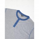 Men's T Shirt Henley Shirt Waffle Knit Tee Tee Top Long Sleeve Shirt Long Sleeve Color Block Fashion Designer Basic Patchwork Henley Vacation Street Going out Spring &  Fall Black White Blue Henley