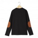 Men's Waffle Tee Waffle Henley Shirt Long Sleeve V Neck Spring &  Fall Solid Color Fashion Basic Fake two piece Street Casual Sports Black Navy Blue Light Grey Top Tee for Men