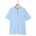 Men's Henley Shirt Short Sleeve Shirt Ribbed Knit tee Tee Top Solid Color Henley Outdoor Street Short Sleeve Button Clothing Apparel Daily Hawaiian
