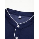 Men's Cotton Blend Polo Shirt Golf Shirt Street Casual Stand Collar Banded Collar Short Sleeve Fashion Basic Plain Classic Summer Regular Fit Navy Black White Red Cotton Blend Polo Shirt