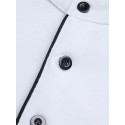 Men's Cotton Blend Polo Shirt Golf Shirt Street Casual Stand Collar Banded Collar Short Sleeve Fashion Basic Plain Classic Summer Regular Fit Navy Black White Red Cotton Blend Polo Shirt