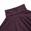 Men's 65% Cotton Mock Turtleneck Tee Top Long Sleeve Shirt Solid Color Turtleneck Formal Outdoor Long Sleeve High Neck Clothing Apparel Daily Casual Street Style