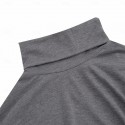 Men's 65% Cotton Mock Turtleneck Tee Top Long Sleeve Shirt Solid Color Turtleneck Formal Outdoor Long Sleeve High Neck Clothing Apparel Daily Casual Street Style