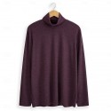 Men's 65% Cotton Mock Turtleneck Tee Top Long Sleeve Shirt Solid Color Turtleneck Formal Outdoor Long Sleeve High Neck Clothing Apparel Daily Casual Street Style
