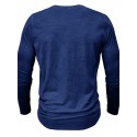 Men's Henley Shirt Tee Top Long Sleeve Shirt Plain Henley Street Vacation Long Sleeve Clothing Apparel 100% Cotton Vintage Fashion Basic