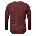 Men's Henley Shirt Tee Top Long Sleeve Shirt Plain Henley Street Vacation Long Sleeve Clothing Apparel 100% Cotton Vintage Fashion Basic
