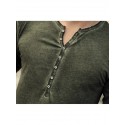 Men's Henley Shirt Tee Top Long Sleeve Shirt Plain Henley Street Vacation Long Sleeve Clothing Apparel 100% Cotton Vintage Fashion Basic