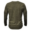 Men's Henley Shirt Tee Top Long Sleeve Shirt Plain Henley Street Vacation Long Sleeve Clothing Apparel 100% Cotton Vintage Fashion Basic