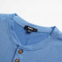 Men's Henley Shirt Tee Top Plain Henley Street Vacation Short Sleeve Button Pocket Clothing Apparel Fashion Designer Basic