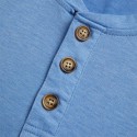 Men's Henley Shirt Tee Top Plain Henley Street Vacation Short Sleeve Button Pocket Clothing Apparel Fashion Designer Basic