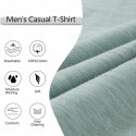 100% Cotton Men's T-Shirt V Neck Tee Fake two Piece Short Sleeve Shirt V Neck Summer Spring Solid Color Daily Casual Street Style Outdoor Street Causal Light Blue Light Green Dark Gray Top