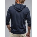 95% Cotton Men's T shirt Tee Top Plain Hooded Street Vacation Long Sleeve Clothing Apparel Polyester Fashion Designer Basic Tee