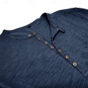 Men's Henley Shirt Tee Top Long Sleeve Shirt Long Sleeve Solid Color Fashion Daily Buttons Henley Outdoor Casual Summer Dark Brown Dark Grey Dark Red Henley T-Shirt