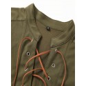 Men's Henley Shirt Tee Top Long Sleeve Shirt Color Block Henley Street Vacation Long Sleeve Lace up Clothing Apparel Fashion Designer Basic Blue