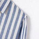 Men's Shirt Linen Shirt Summer Shirt Casual Shirt Beach Shirt Button Up Shirt Striped Vacation Holiday Black Yellow Pink Red Long Sleeve Turndown Spring &  Fall Clothing Apparel Button-Down