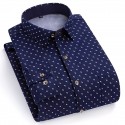 Men's Shacket Plaid / Striped / Chevron / Round Vacation New Year Dark Red Dark Navy Royal Blue Blue Long Sleeve Classic Collar Fall / Winter Clothing Apparel Print