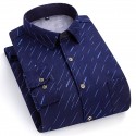Men's Shacket Plaid / Striped / Chevron / Round Vacation New Year Dark Red Dark Navy Royal Blue Blue Long Sleeve Classic Collar Fall / Winter Clothing Apparel Print