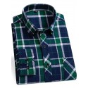 Men's Plaid / Striped / Chevron / Round Office & Career Daily Wear Dark Red Yellow Red Dark Navy Long Sleeve Shirt Collar All Seasons Clothing Apparel Cross