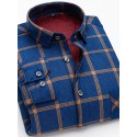 Men's Shacket Plaid / Striped / Chevron / Round Vacation New Year Black Dark Red Yellow Blue Long Sleeve Classic Collar Fall / Winter Clothing Apparel Print