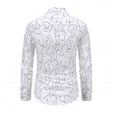 Men's Graphic Shirt Long Sleeve Shirt Classic Collar Casual Daily White Clothing Apparel Simple