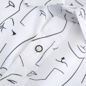 Men's Graphic Shirt Long Sleeve Shirt Classic Collar Casual Daily White Clothing Apparel Simple