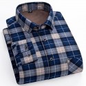 Men's Shacket Plaid / Striped / Chevron / Round Vacation New Year Dark Red Yellow Red Blue Long Sleeve Classic Collar Fall / Winter Clothing Apparel Print
