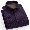 Men's Shacket Plaid / Striped / Chevron / Round Vacation New Year Dark Red Yellow Red Blue Long Sleeve Classic Collar Fall / Winter Clothing Apparel Print