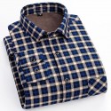 Men's Shacket Plaid / Striped / Chevron / Round Vacation New Year Dark Red Yellow Red Blue Long Sleeve Classic Collar Fall / Winter Clothing Apparel Print