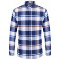 Men's Shacket Plaid / Striped / Chevron / Round Vacation New Year Light Blue Navy blue+white Yellow Red Long Sleeve Classic Collar Fall / Winter Clothing Apparel Print