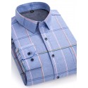 Men's Shacket Plaid / Striped / Chevron / Round Vacation New Year Light Blue Navy blue+white Yellow Red Long Sleeve Classic Collar Fall / Winter Clothing Apparel Print